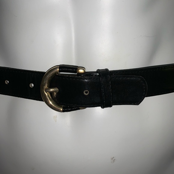 DIOR size M/L 29"-33" black leather chainlink BELT - Picture 5 of 15